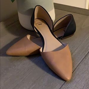 Camel & Black Flats